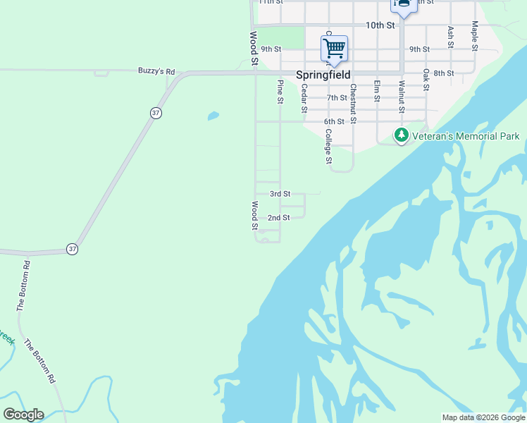 map of restaurants, bars, coffee shops, grocery stores, and more near 1101-1199 2nd Street in Springfield