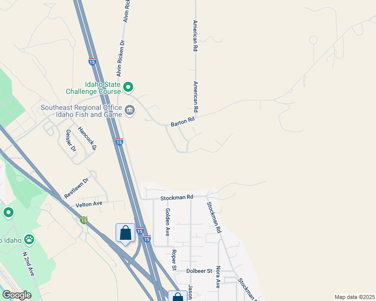 map of restaurants, bars, coffee shops, grocery stores, and more near 3001-3099 Athos Drive in Pocatello