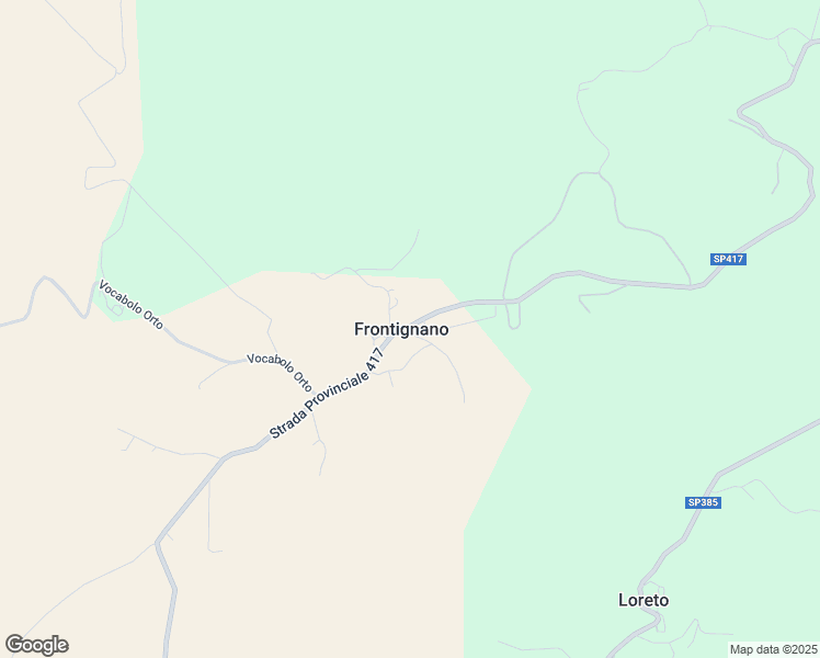 map of restaurants, bars, coffee shops, grocery stores, and more near 21 Strada Provinciale 417 in Frontignano