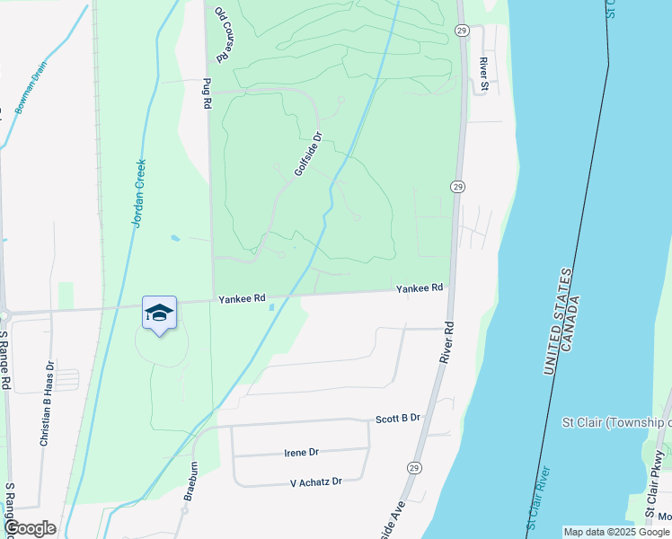 map of restaurants, bars, coffee shops, grocery stores, and more near 4138 Yankee Road in Saint Clair