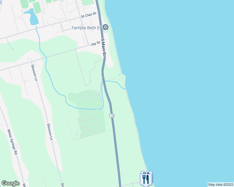 map of restaurants, bars, coffee shops, grocery stores, and more near 1001 Lochland Road in Geneva