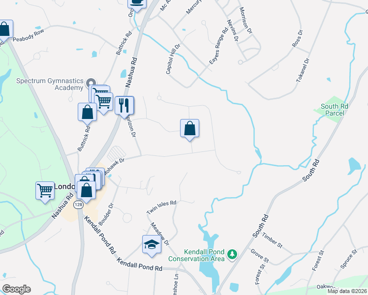 map of restaurants, bars, coffee shops, grocery stores, and more near 1B Karen Lane in Londonderry