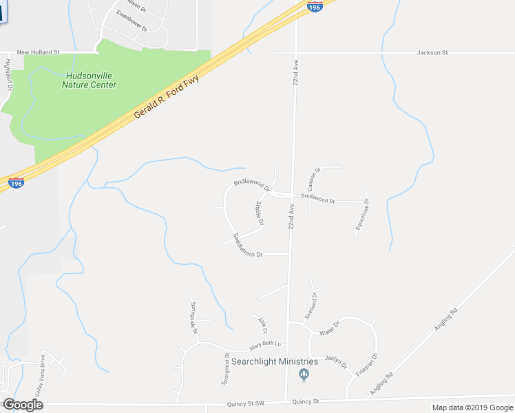 map of restaurants, bars, coffee shops, grocery stores, and more near 4491 Stable Drive in Hudsonville