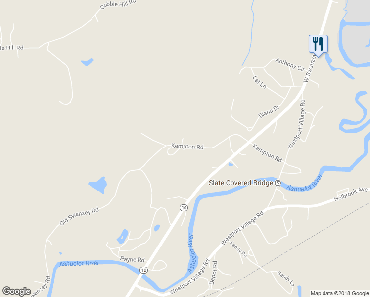 map of restaurants, bars, coffee shops, grocery stores, and more near 108 Kempton Road in Swanzey