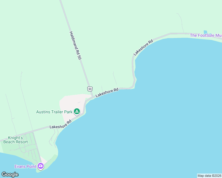 map of restaurants, bars, coffee shops, grocery stores, and more near 2399 Lakeshore Road in Haldimand