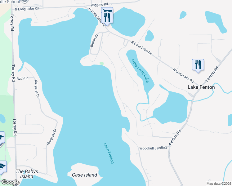 map of restaurants, bars, coffee shops, grocery stores, and more near 12214 Mantawauka Drive in Fenton