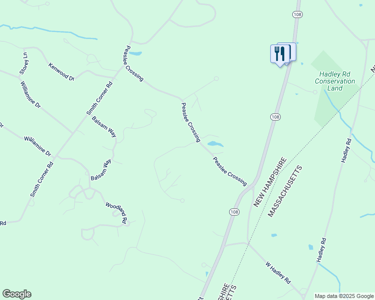 map of restaurants, bars, coffee shops, grocery stores, and more near 20 Peaslee Crossing in Newton