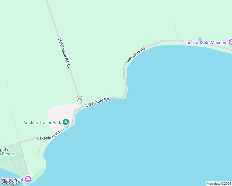 map of restaurants, bars, coffee shops, grocery stores, and more near 2427 Lakeshore Road in Haldimand County