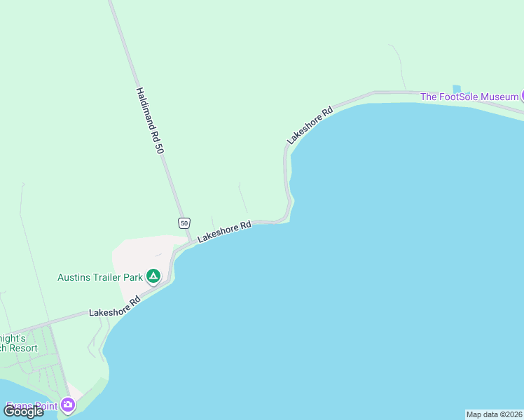 map of restaurants, bars, coffee shops, grocery stores, and more near 2427 Lakeshore Road in Haldimand County