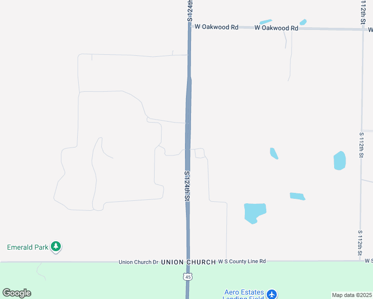 map of restaurants, bars, coffee shops, grocery stores, and more near South 124th Street in Muskego
