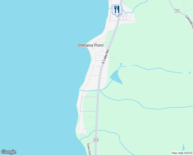 map of restaurants, bars, coffee shops, grocery stores, and more near 3688 New York 364 in Canandaigua