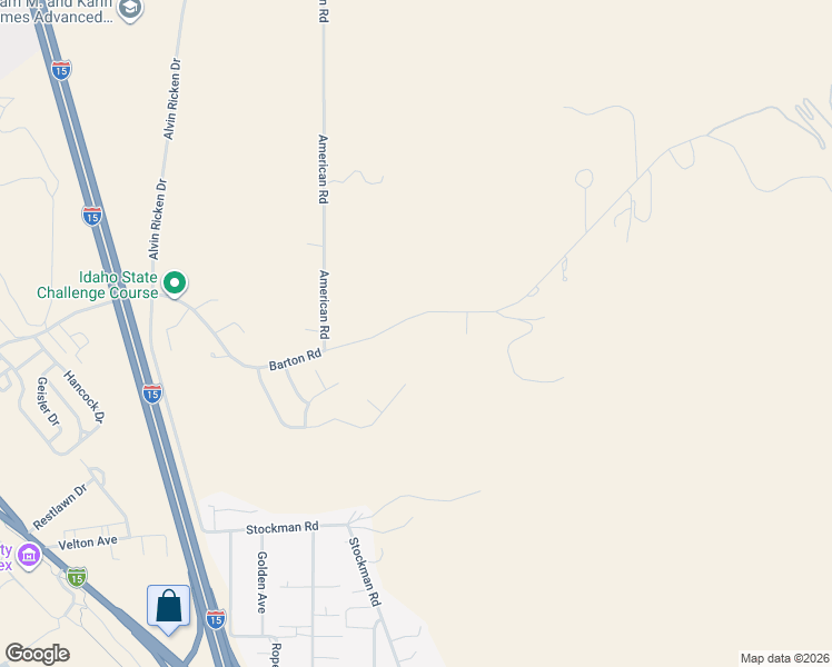 map of restaurants, bars, coffee shops, grocery stores, and more near 1940 Barton Road in Pocatello