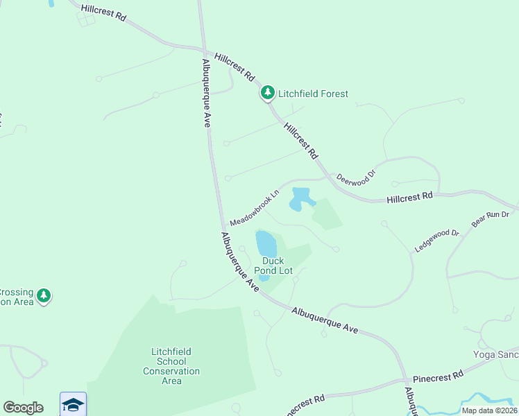 map of restaurants, bars, coffee shops, grocery stores, and more near 20 Meadowbrook Lane in Litchfield