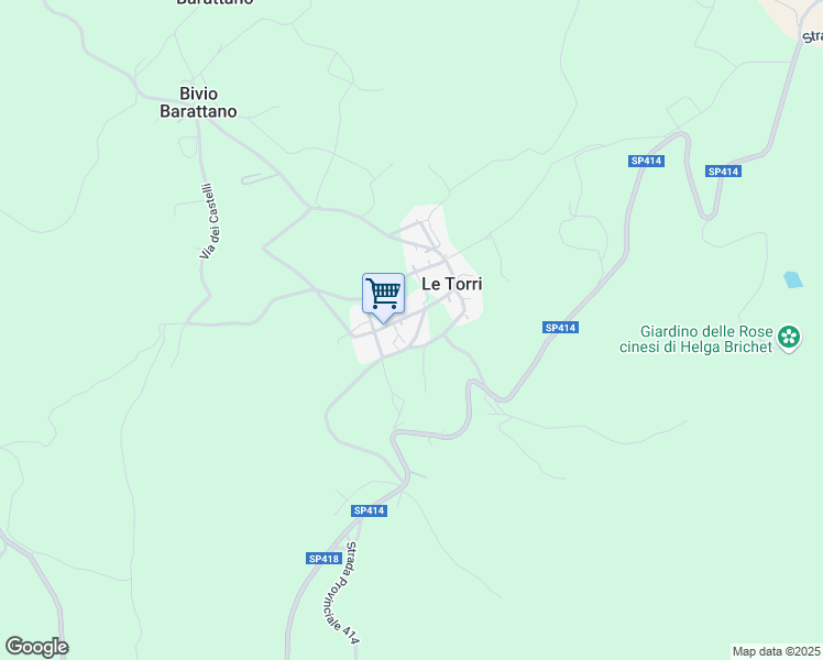 map of restaurants, bars, coffee shops, grocery stores, and more near 79 Località Torri in Torri