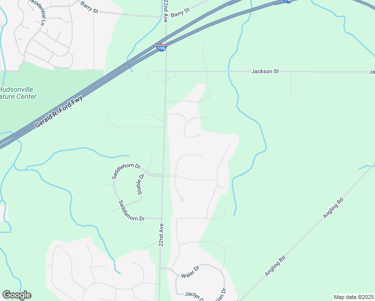 map of restaurants, bars, coffee shops, grocery stores, and more near 4573 Caspian Drive in Hudsonville