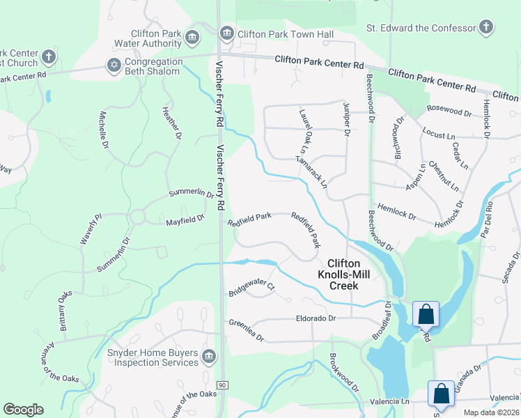 map of restaurants, bars, coffee shops, grocery stores, and more near 59 Redfield Park in Saratoga County