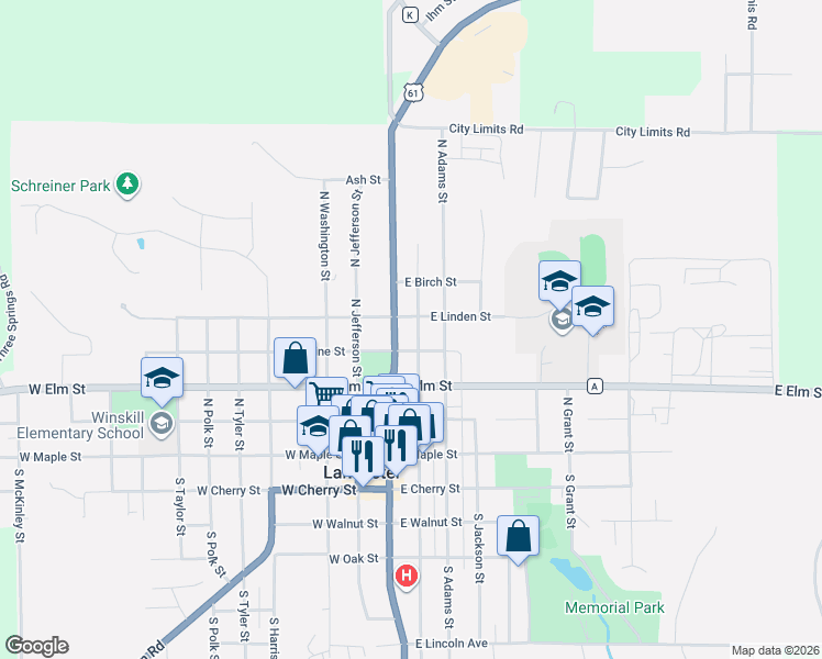 map of restaurants, bars, coffee shops, grocery stores, and more near 111 West Linden Street in Lancaster