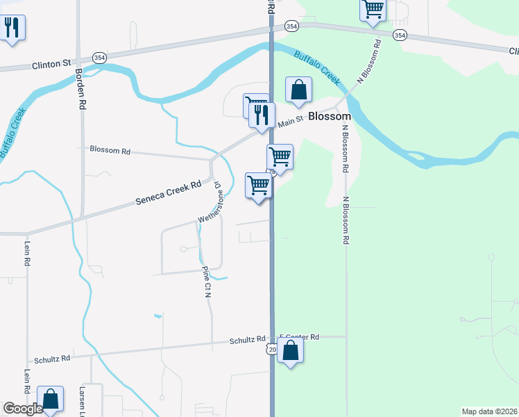 map of restaurants, bars, coffee shops, grocery stores, and more near 3100 Transit Road in Buffalo