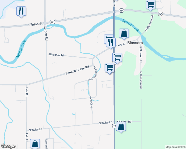 map of restaurants, bars, coffee shops, grocery stores, and more near 39 Wetherstone Drive in West Seneca
