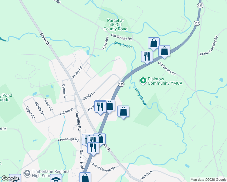 map of restaurants, bars, coffee shops, grocery stores, and more near 174 Plaistow Road in Plaistow