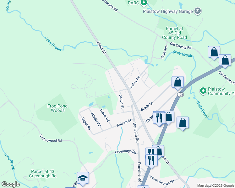 map of restaurants, bars, coffee shops, grocery stores, and more near 1 Lynwood Street in Plaistow