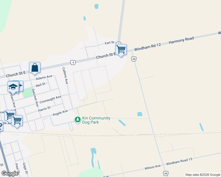 map of restaurants, bars, coffee shops, grocery stores, and more near 14 Duchess Drive in Delhi