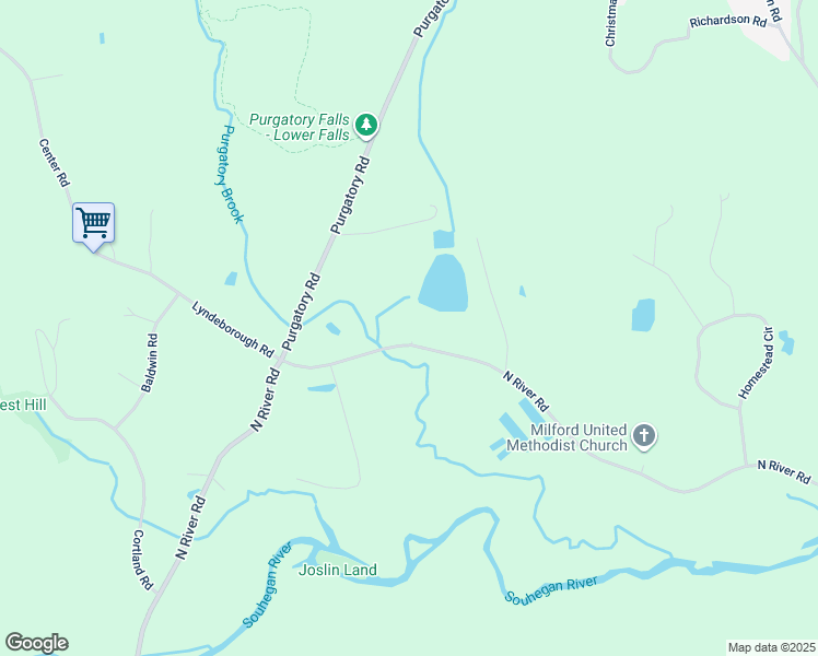 map of restaurants, bars, coffee shops, grocery stores, and more near 397 North River Road in Milford