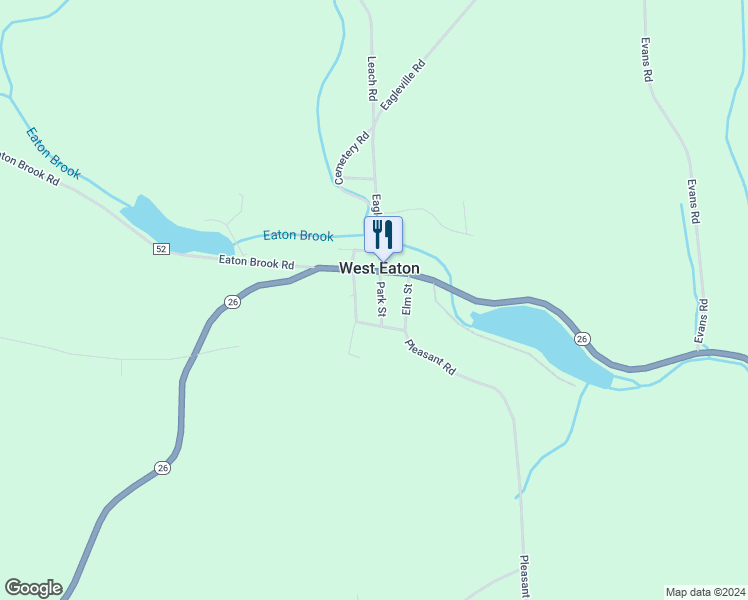 map of restaurants, bars, coffee shops, grocery stores, and more near 2693 Park Street in Eaton