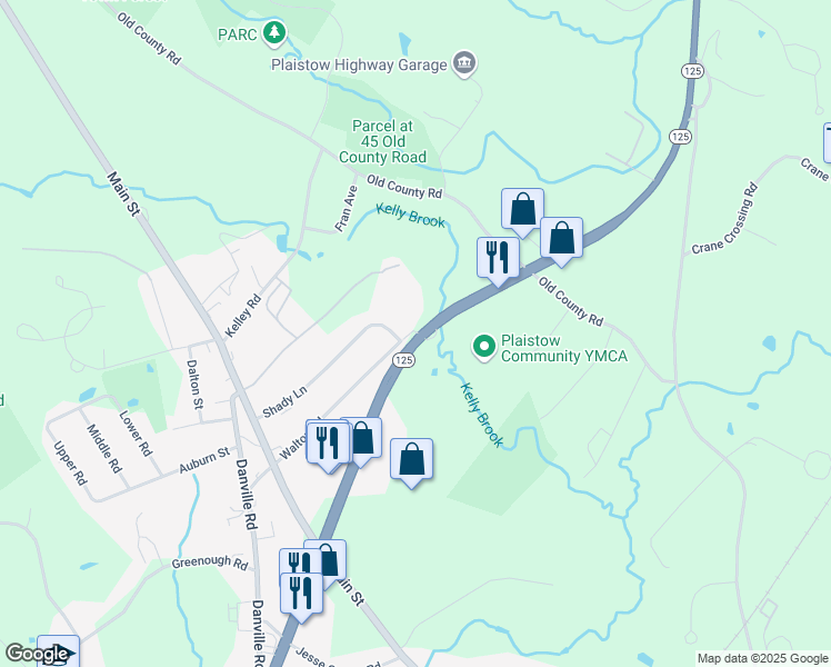 map of restaurants, bars, coffee shops, grocery stores, and more near 178 Plaistow Road in Plaistow