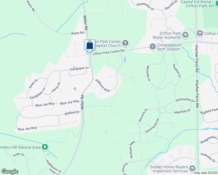 map of restaurants, bars, coffee shops, grocery stores, and more near 16 Addison Way in Rexford