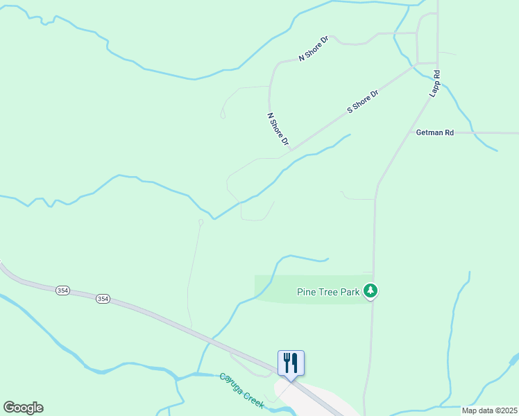 map of restaurants, bars, coffee shops, grocery stores, and more near 83 Little Lake Road in Alden
