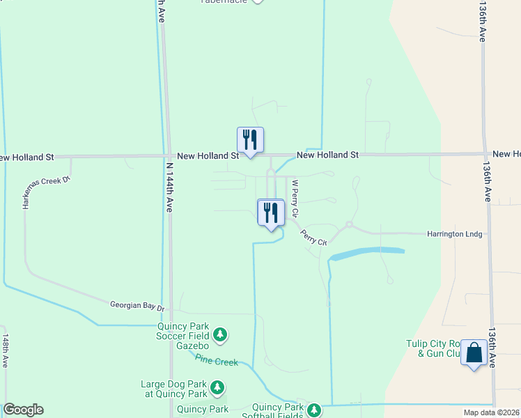 map of restaurants, bars, coffee shops, grocery stores, and more near 4673 Macatawa Legends Boulevard in Holland