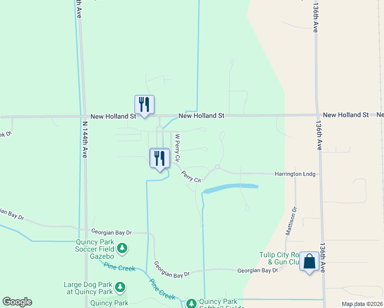 map of restaurants, bars, coffee shops, grocery stores, and more near 14014 Belmont Lane in Holland