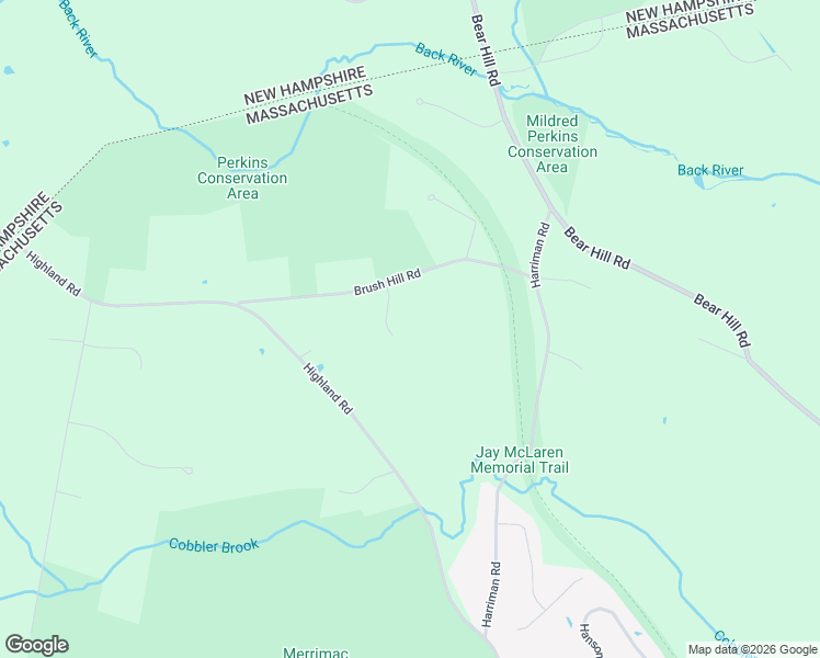 map of restaurants, bars, coffee shops, grocery stores, and more near 7 Ashley Lane in Merrimac