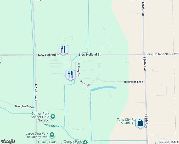 map of restaurants, bars, coffee shops, grocery stores, and more near 14014 Belmont Lane in Holland