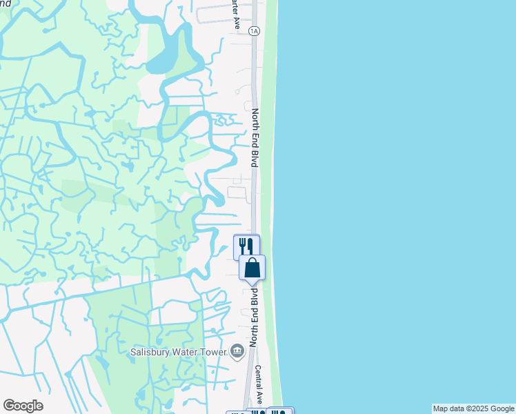 map of restaurants, bars, coffee shops, grocery stores, and more near 255 North End Boulevard in Salisbury