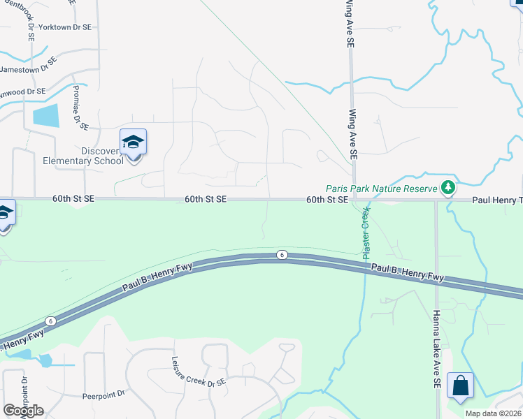 map of restaurants, bars, coffee shops, grocery stores, and more near 2768 60th Street Southeast in Grand Rapids