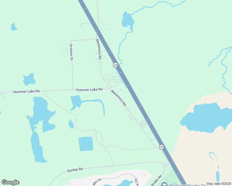 map of restaurants, bars, coffee shops, grocery stores, and more near 1980 Metamora Road in Oakland County