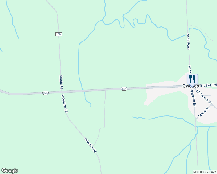 map of restaurants, bars, coffee shops, grocery stores, and more near 5286 New York 38A in Auburn