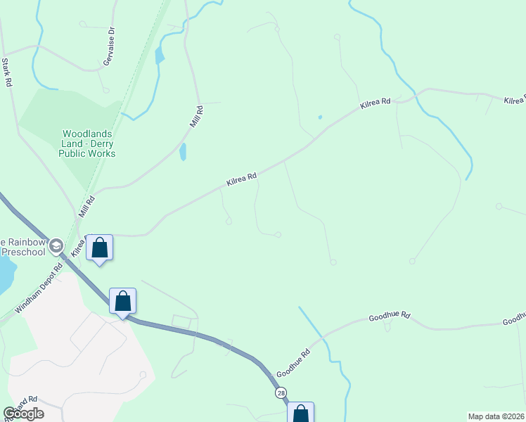 map of restaurants, bars, coffee shops, grocery stores, and more near 8 Squamscott Avenue in Derry