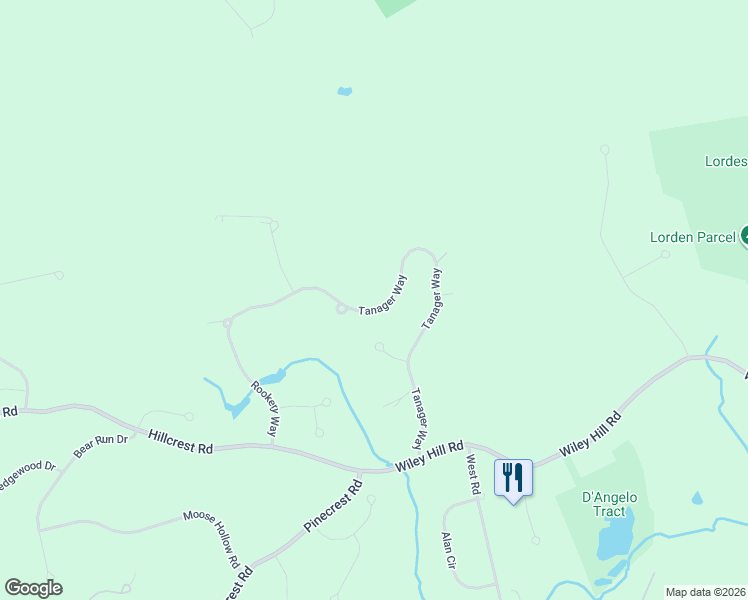 map of restaurants, bars, coffee shops, grocery stores, and more near 38 Tanager Way in Londonderry