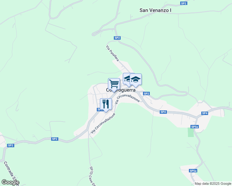 map of restaurants, bars, coffee shops, grocery stores, and more near 19 Via G.D' Annunzio in Controguerra