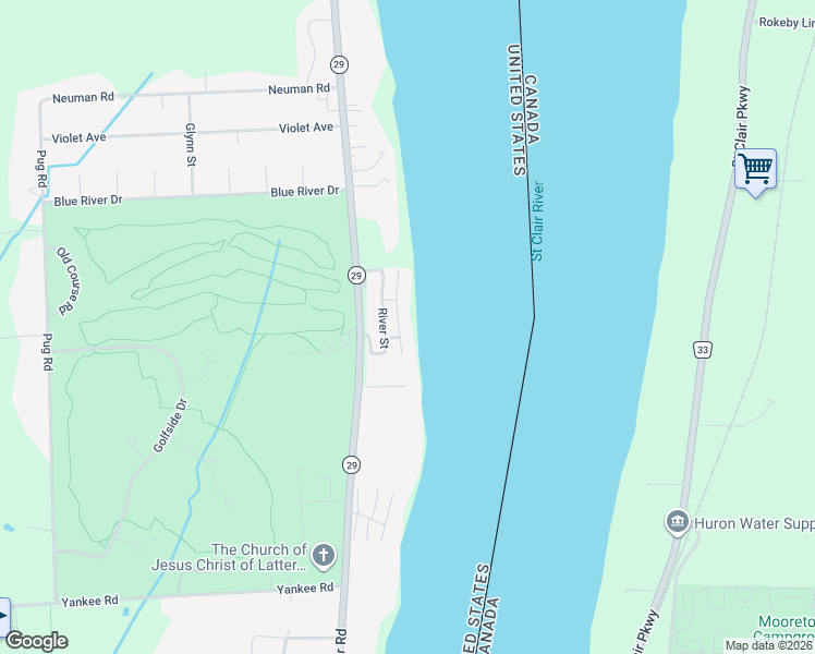 map of restaurants, bars, coffee shops, grocery stores, and more near 1775 Michigan 29 in Saint Clair