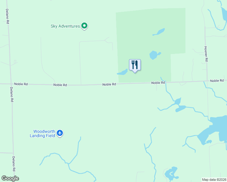 map of restaurants, bars, coffee shops, grocery stores, and more near 3643 Noble Road in Oakland County