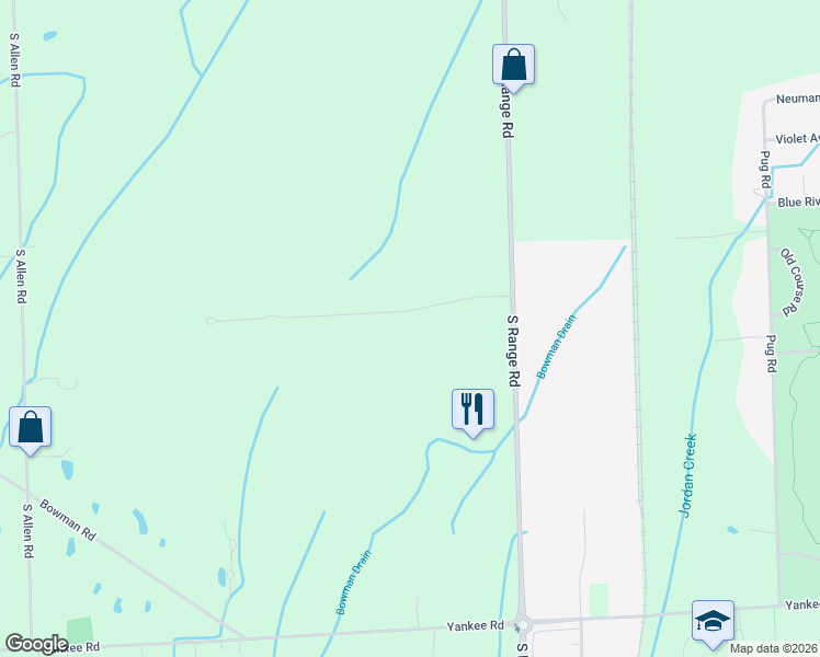 map of restaurants, bars, coffee shops, grocery stores, and more near 4591 Veldon Lane in Saint Clair
