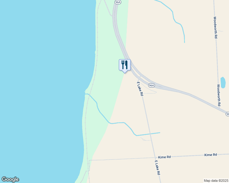 map of restaurants, bars, coffee shops, grocery stores, and more near 3514 East Lake Road in Geneva