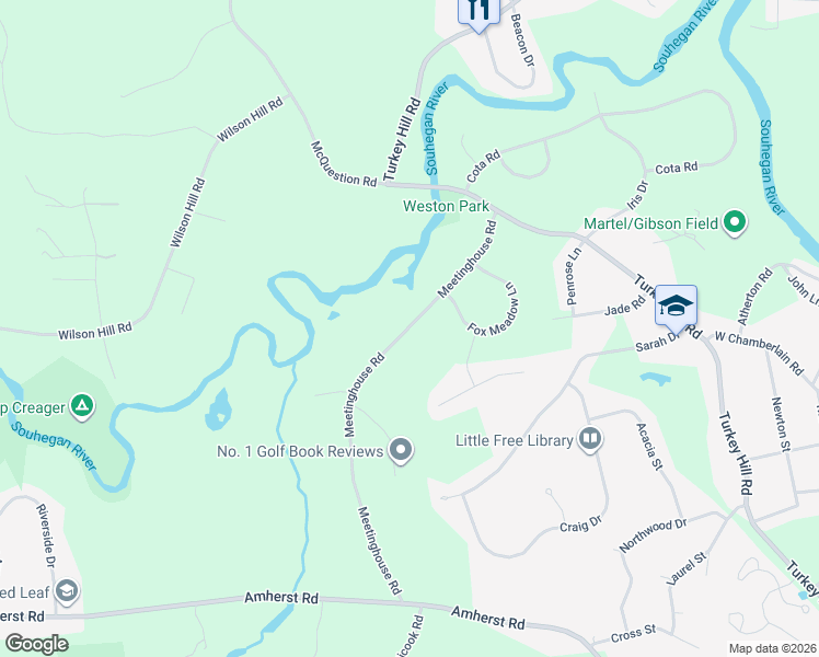 map of restaurants, bars, coffee shops, grocery stores, and more near 20 Meetinghouse Road in Merrimack