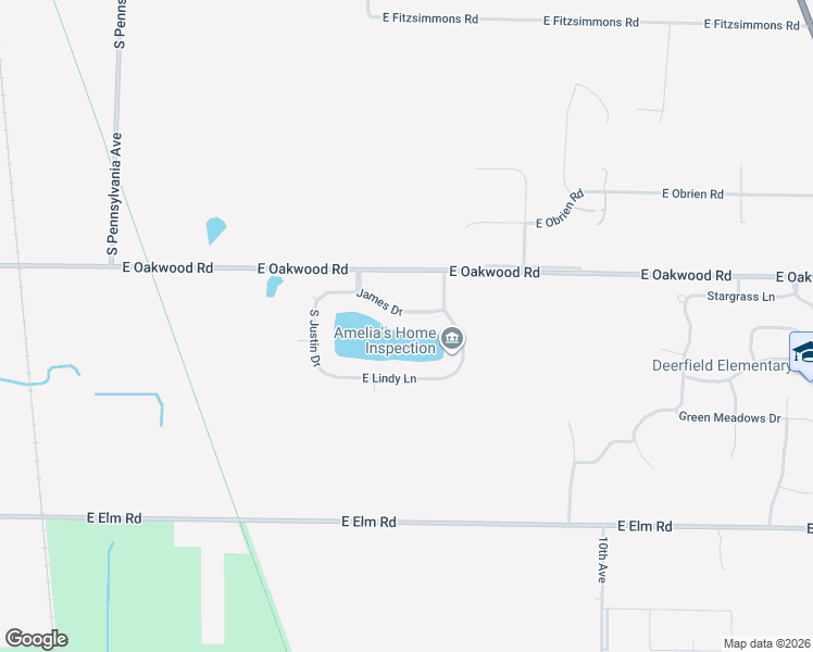 map of restaurants, bars, coffee shops, grocery stores, and more near 3275 East James Drive in Oak Creek