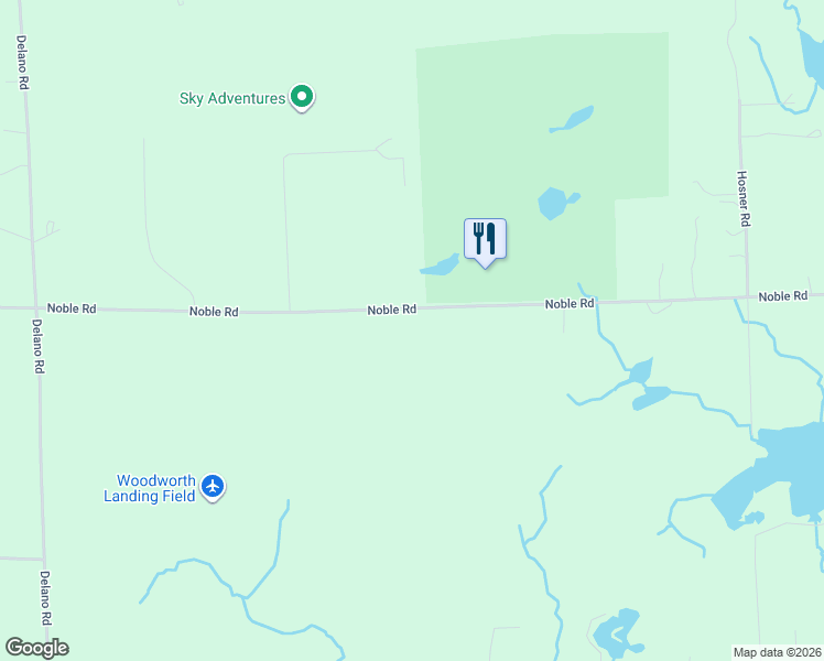 map of restaurants, bars, coffee shops, grocery stores, and more near 3643 Noble Road in Oakland County