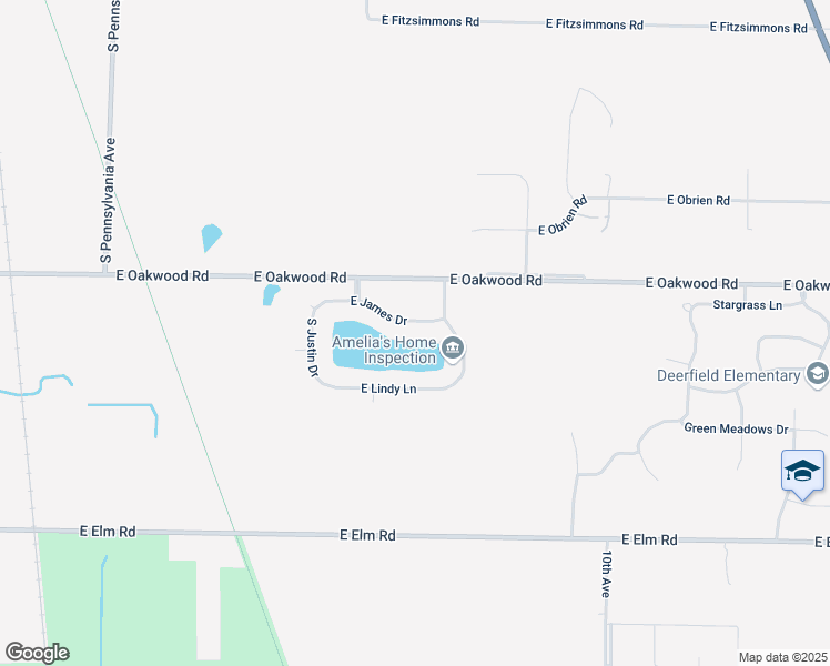 map of restaurants, bars, coffee shops, grocery stores, and more near 3275 East James Drive in Oak Creek